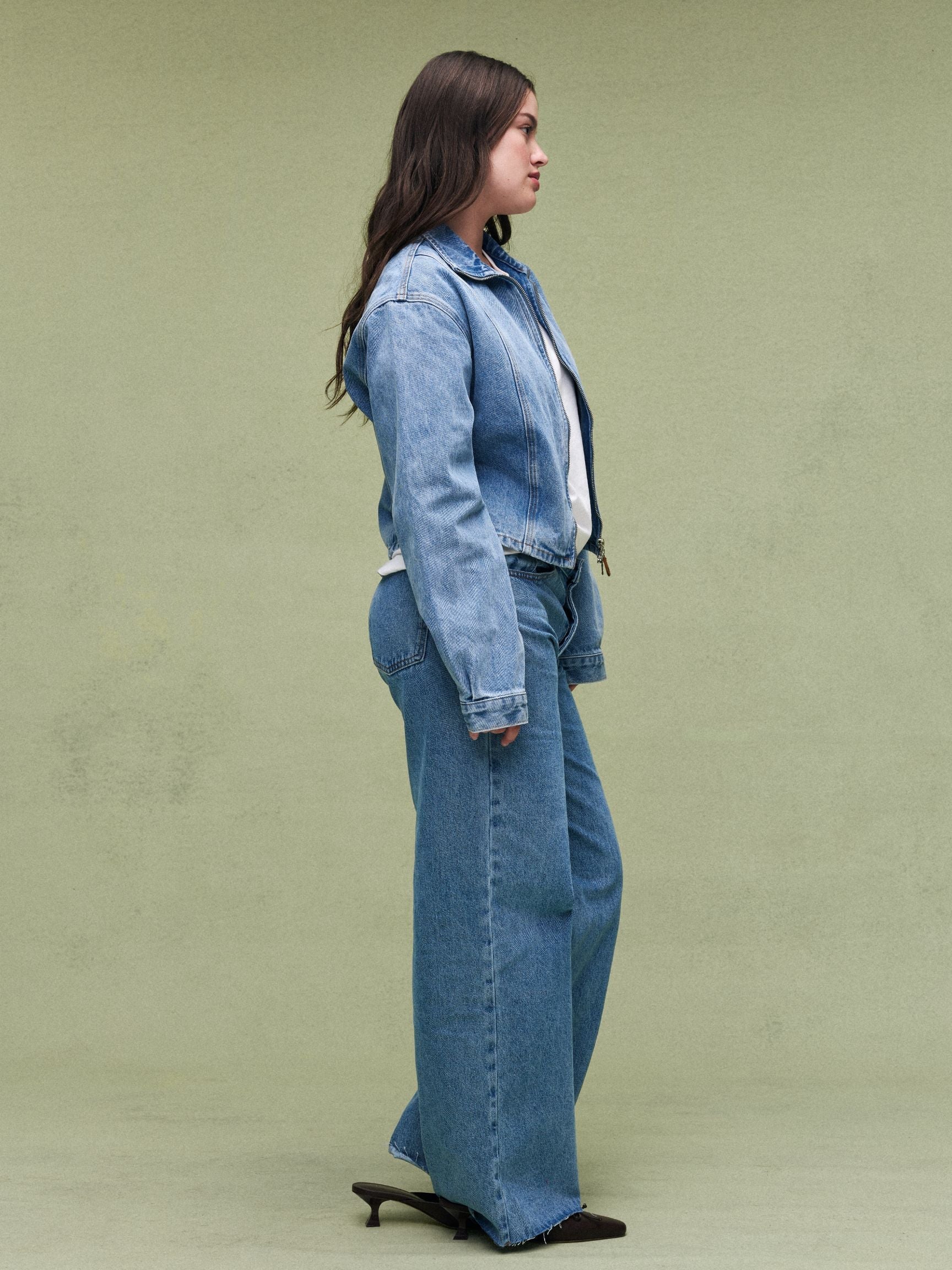 Low Rise Baggy Jeans - Vintage Wash