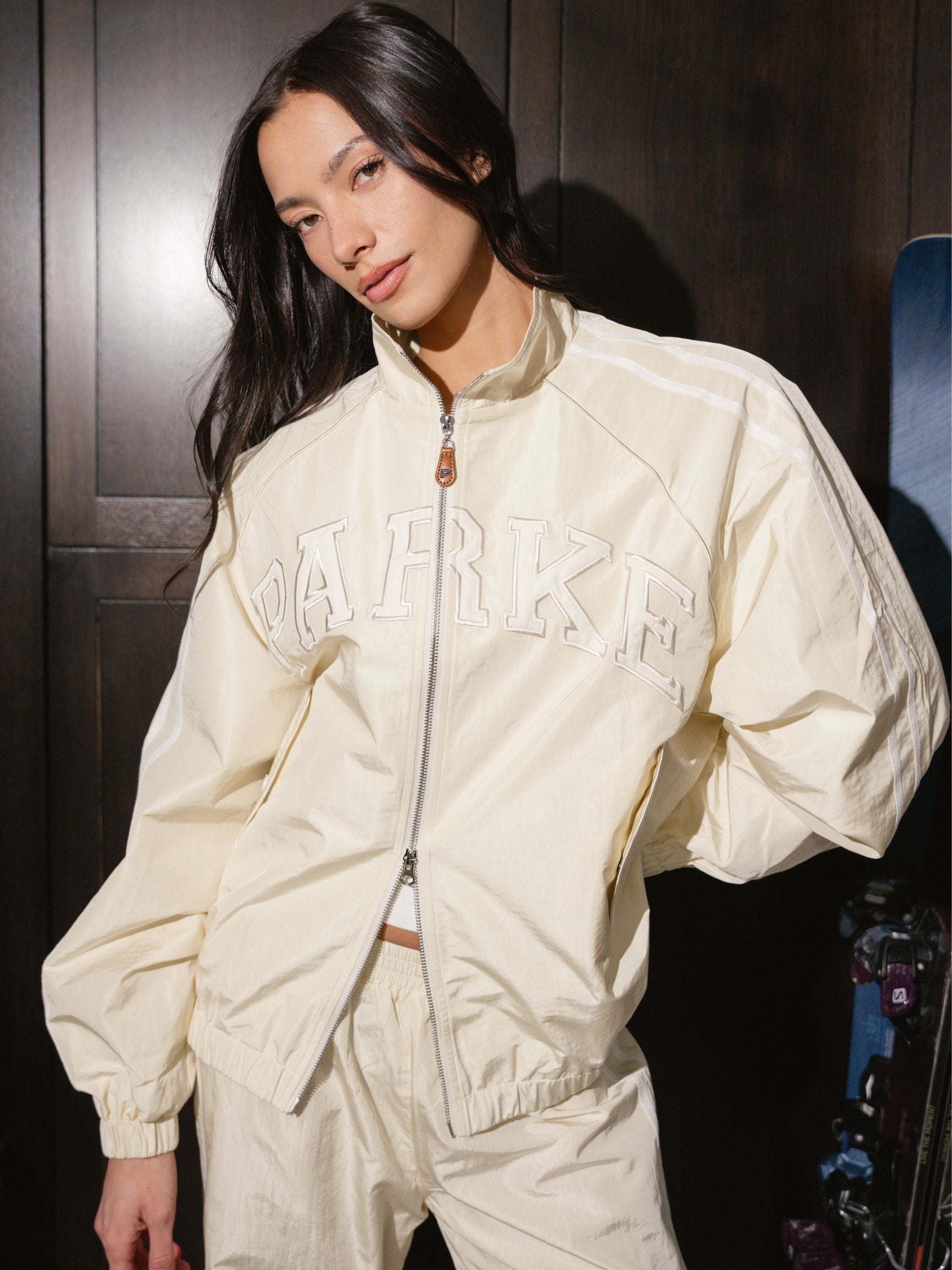 Varsity Nylon Jacket - Buttercream