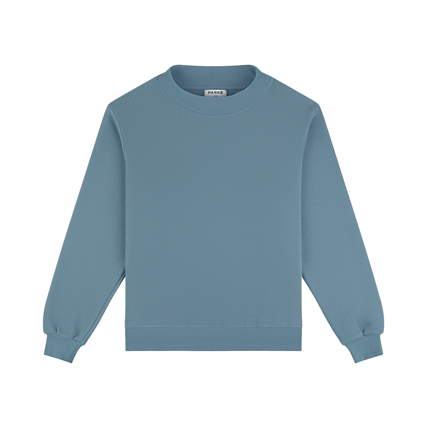 Waffle Mockneck Pullover - Glacier