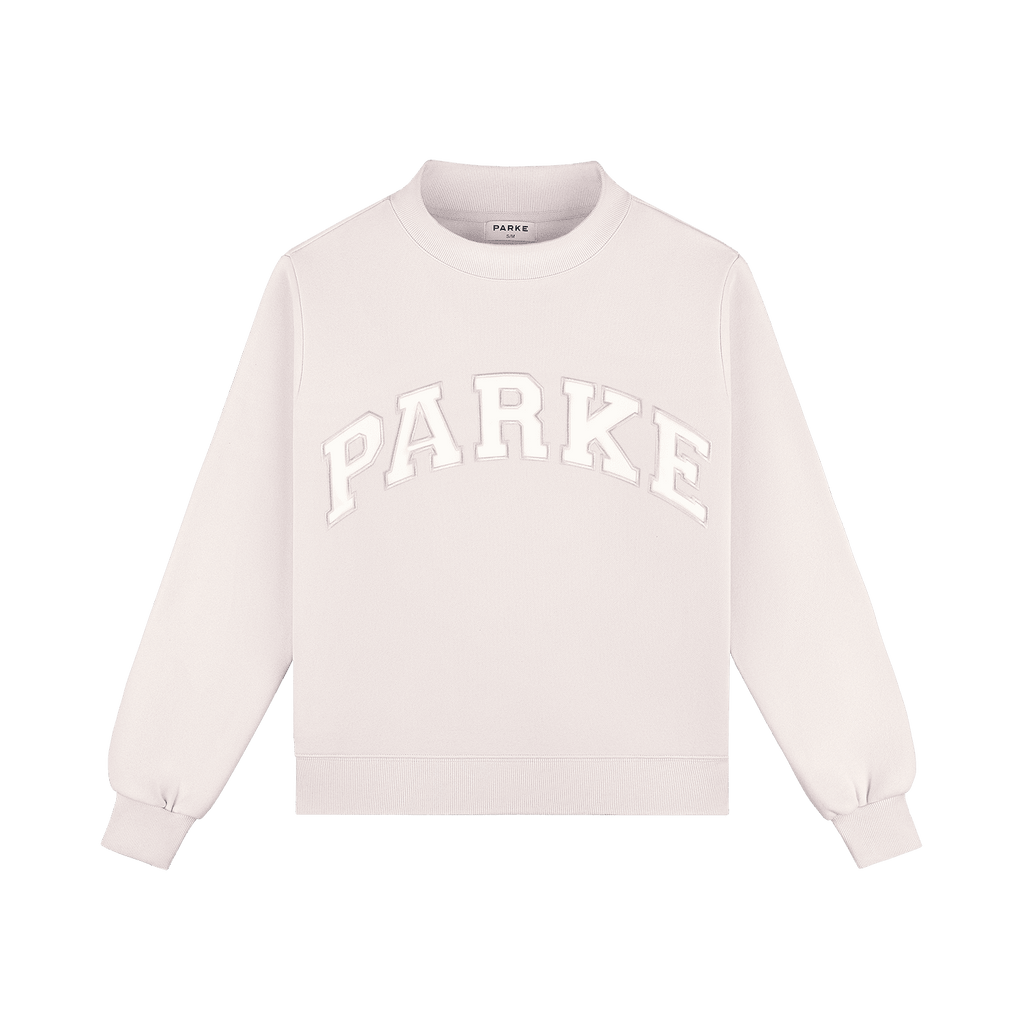 Varsity Mockneck - Lilac + White