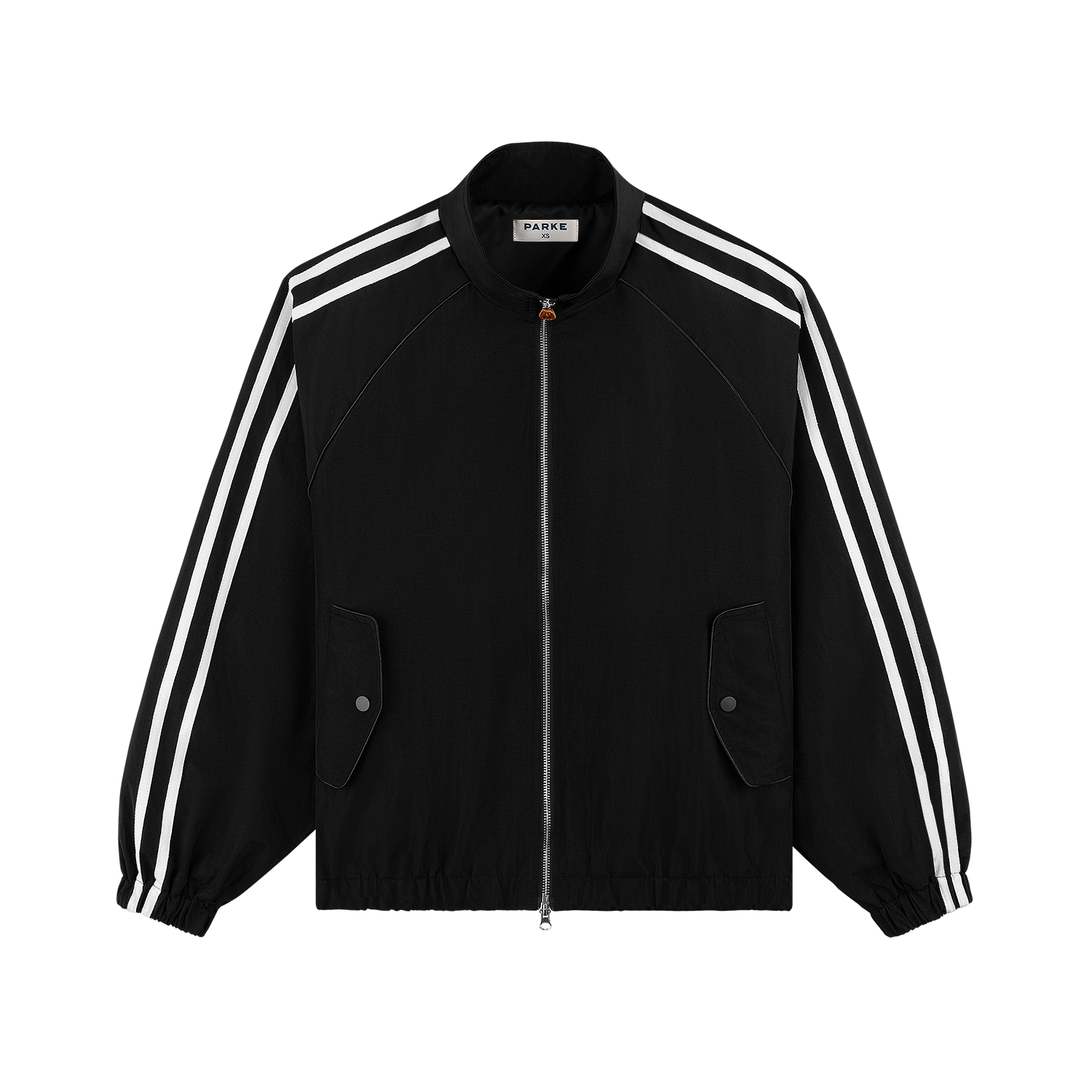 Sport Stripe Nylon Jacket - Black