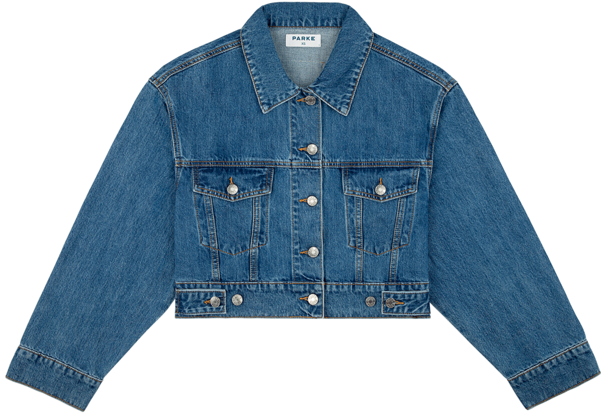 adjustable denim jacket -medium wash