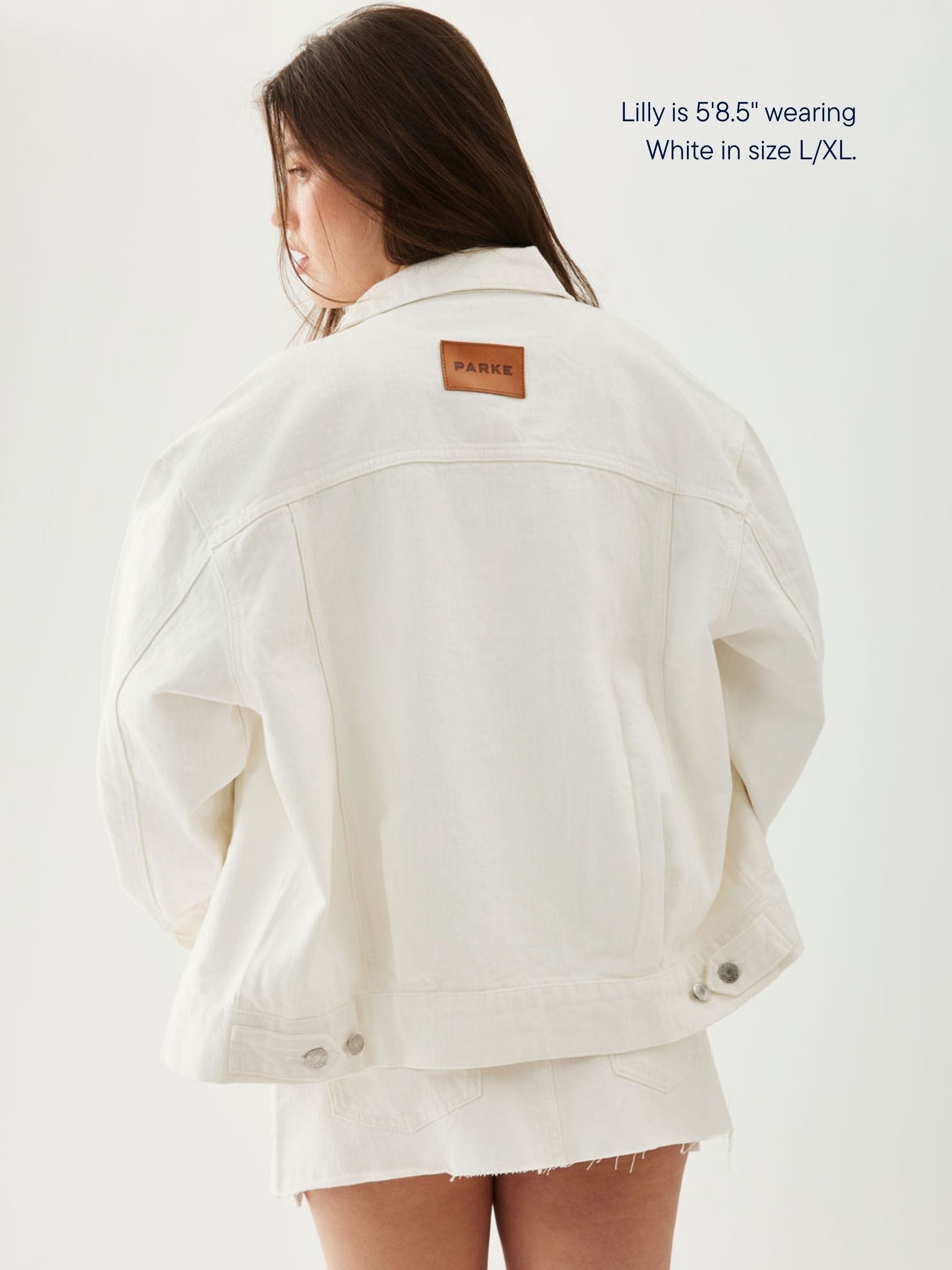 Oversized Denim Jacket - White